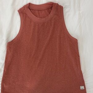 Vuori Heathered Clay Tank Top Small